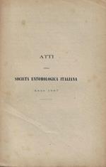 Atti della Società Entomologica Italiana Anno 1887