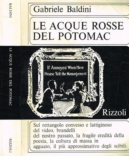 Le acque rosse del Potomac - Gabriele Baldini - copertina