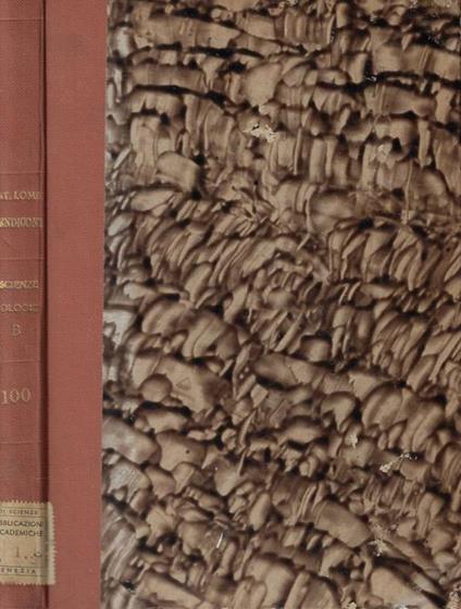 Rendiconti Scienze Biologiche e Mediche B Anno 1966 - copertina