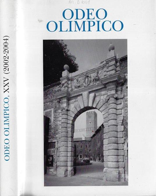 Odeo olimpico XXV Lorenzo Pellizzari, direttore - copertina