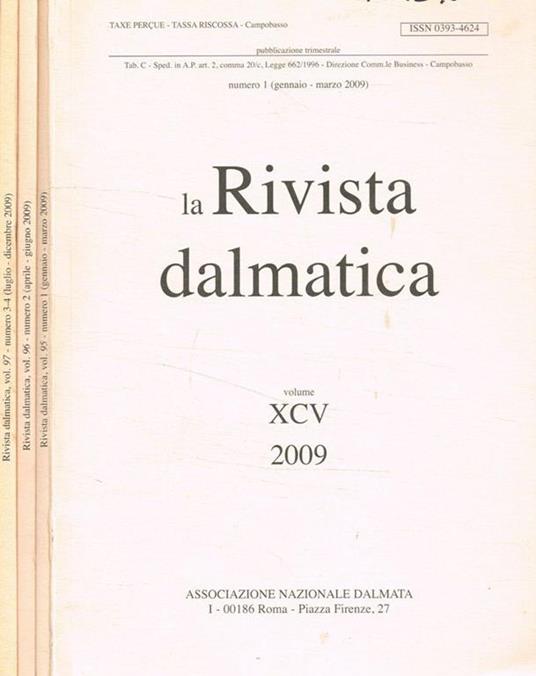 La rivista dalmatica. Anno 2009 - copertina
