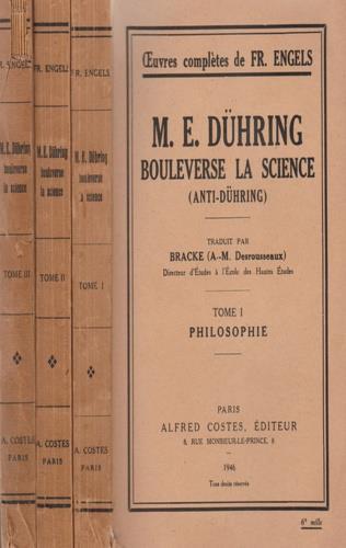 M. E. Duhring bouleverse la science ( Anti - Duhring ) . Tomo I: Philosophie.Tomo II: - Friedrich Engels - copertina