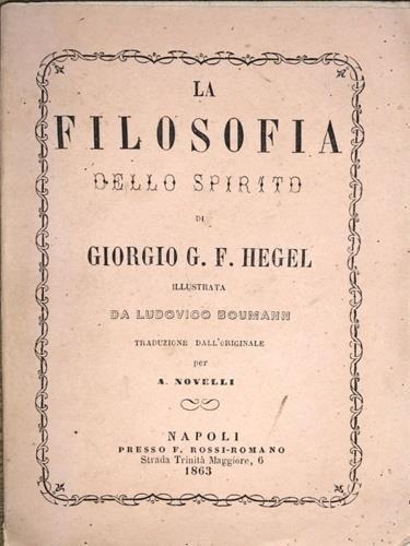 La filosofia dello spirito - Georg Wilhelm Friedrich Hegel - copertina