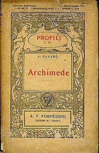 Archimede - Antonio Favaro - copertina