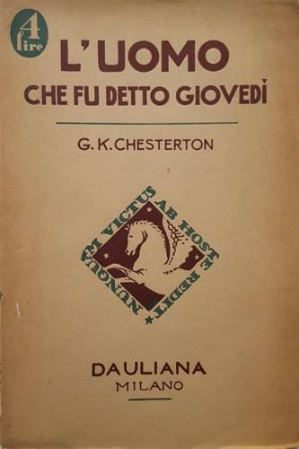 L' uomo che fu detto Giovedì - G.K Chesterton - copertina