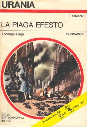 La piaga Efesto - Thomas Page - copertina
