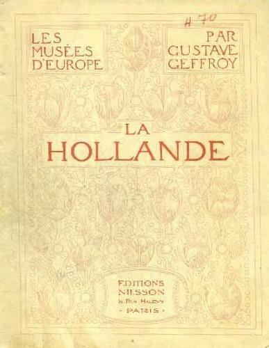 La Hollande - Gustave Geffroy - copertina