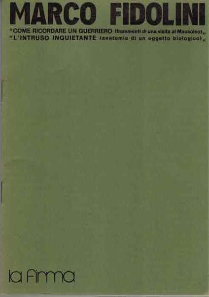 FIDOLINI, Marco - Marco Fidolini - copertina