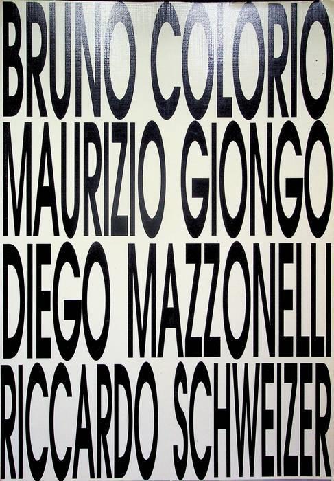 Riccardo Schweizer: nouvelle adresse. 14 maggio - 5 giugno 1993 - Maurizio Giongo: 19 marzo - 10 aprile 1993 - Diego Mazzonelli: 16 aprile - 8 maggio 1993 - Bruno Colorio: 19 febbraio - 13 marzo 1993 - Luigi Serravalli - copertina