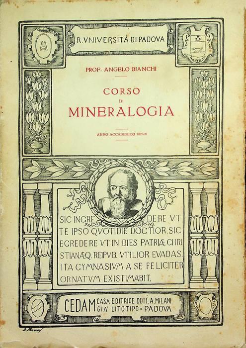 Corso di mineralogia: anno accademico 1927-28 - Angelo Bianchi - copertina