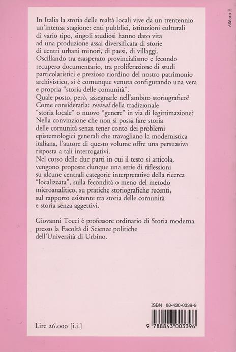 Le comunità in età moderna. Problemi storiografici e prospettive di ricerca - Giovanni Tocci - 2
