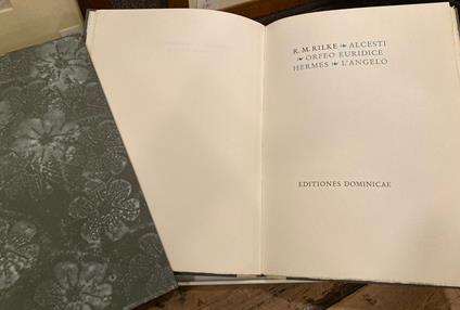 Alcesti - Orfeo Euridice Hermes - L' Angelo - Rainer Maria Rilke - copertina