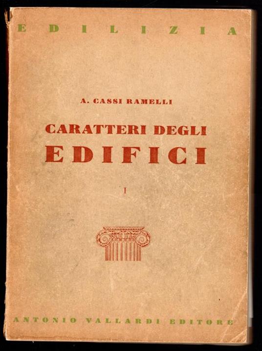 Caratteri degli edifici I - copertina