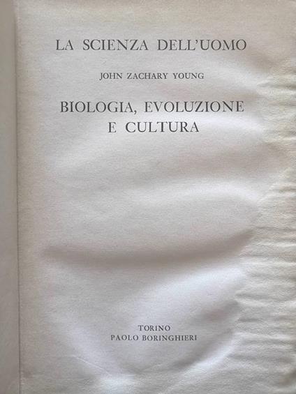 La scienza dell'uomo. Biologia, Evoluzione e cultura - copertina