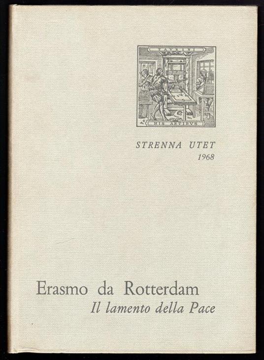 Il lamento della pace - Erasmo da Rotterdam - copertina
