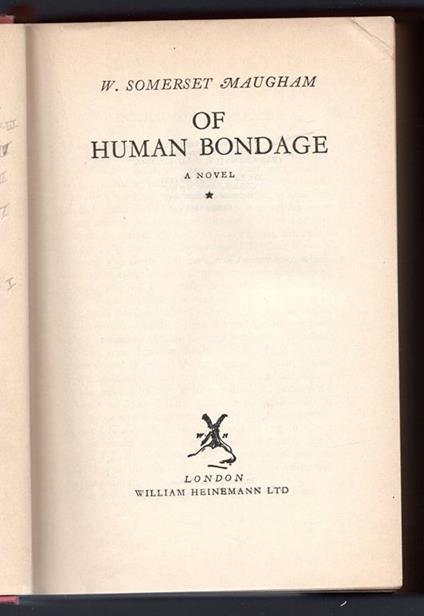 Of human bondage - W. Somerset Maugham - copertina