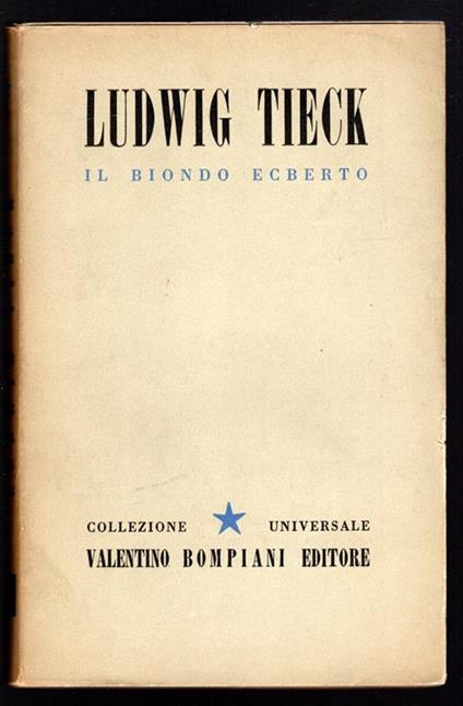 Il biondo Ecberto - Ludwig Tieck - copertina