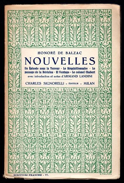 Nouvelles - Honoré de Balzac - copertina