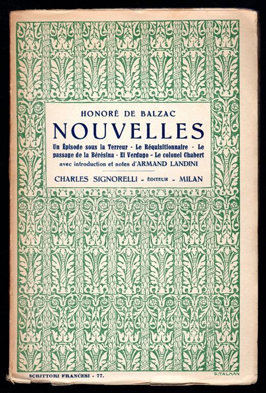 Nouvelles - Honoré de Balzac - copertina