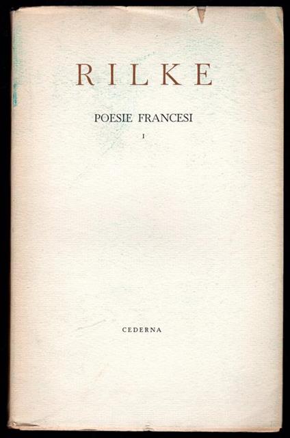 Poesie francesi 1 - Rainer Maria Rilke - copertina