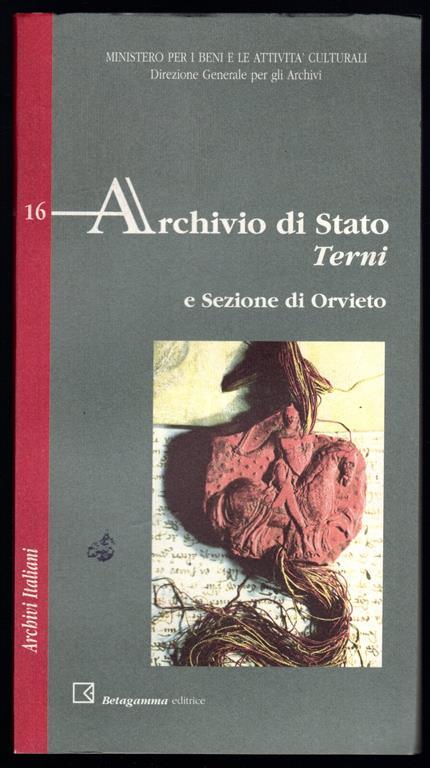Archivio di Stato di Terni e Sezione di Orvieto - copertina