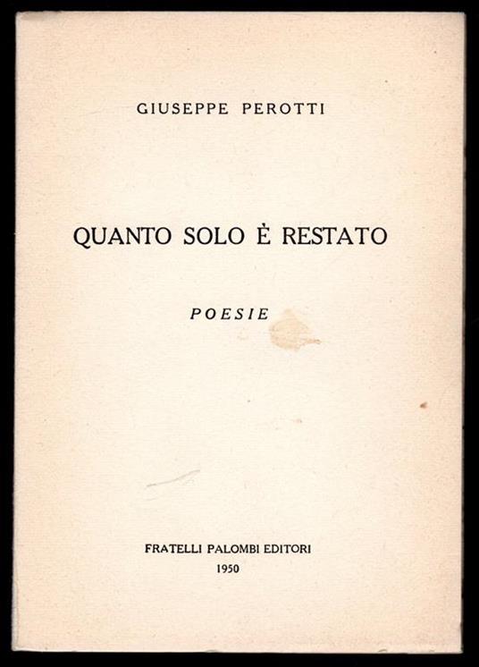 Quanto solo è restato - Giuseppe Perrotti - copertina