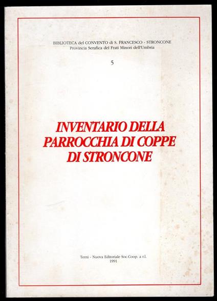 Inventario della Parrocchia di Coppe di Stroncone - copertina