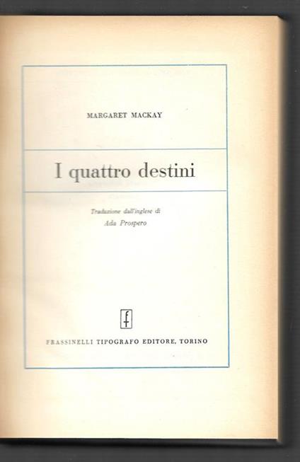 I quattro destini - copertina