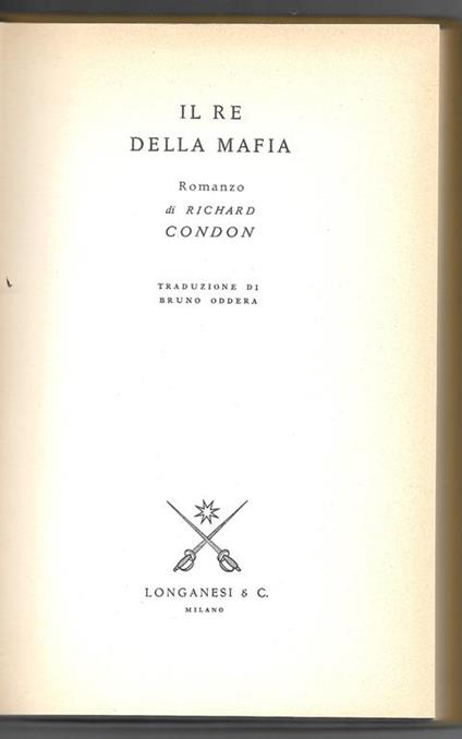 Il Re della mafia - Richard Condon - copertina