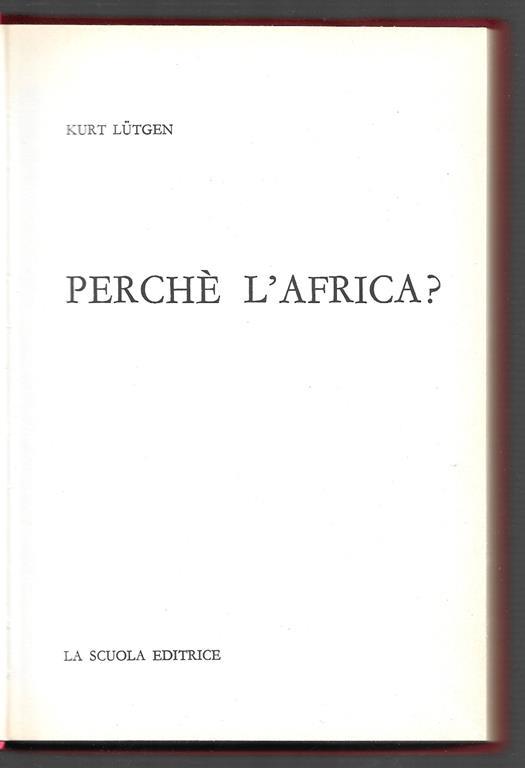 Perchè l'Africa - copertina