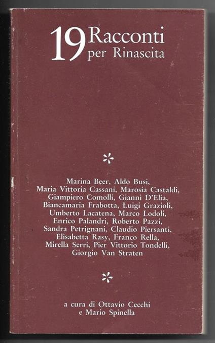 19 Racconti per Rinascita - copertina