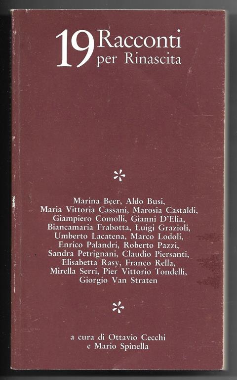 19 Racconti per Rinascita - copertina