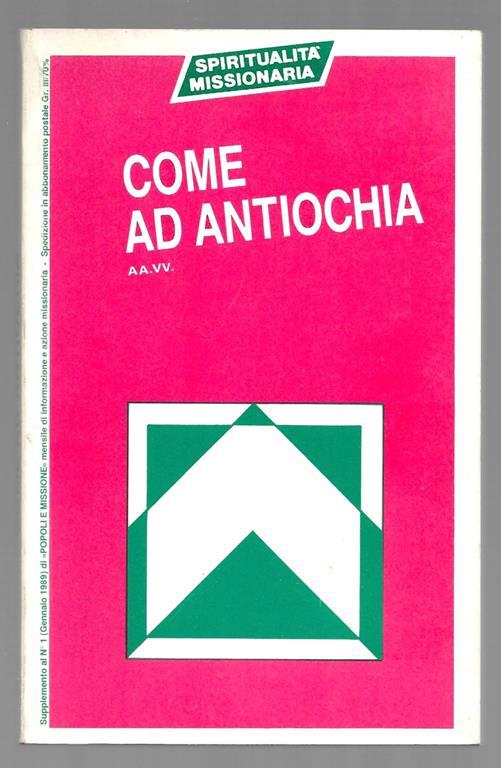 Come ad Antiochia - copertina