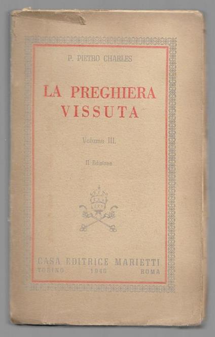 La preghiera vissuta Volume III - copertina