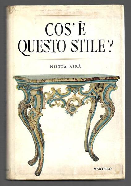 Cos'è questo stile? - Nietta Aprà - copertina