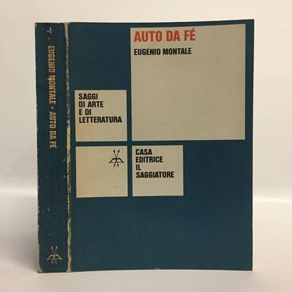 Auto da fé - Eugenio Montale - copertina