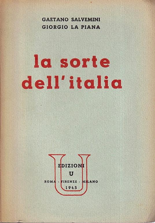 La sorte dell'Italia - copertina