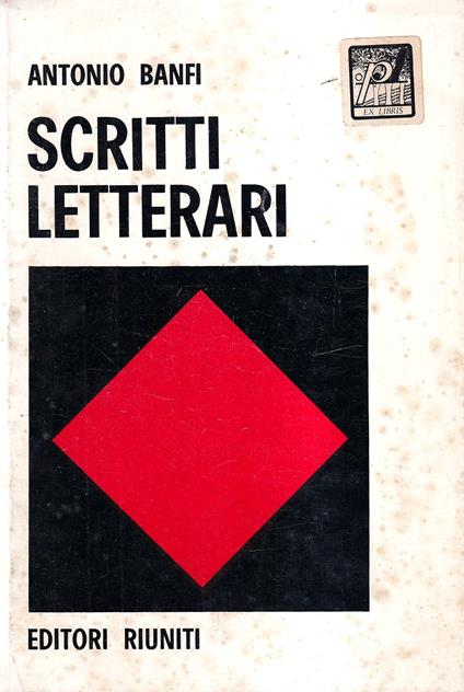 Scritti Letterari - Antonio Banfi - copertina