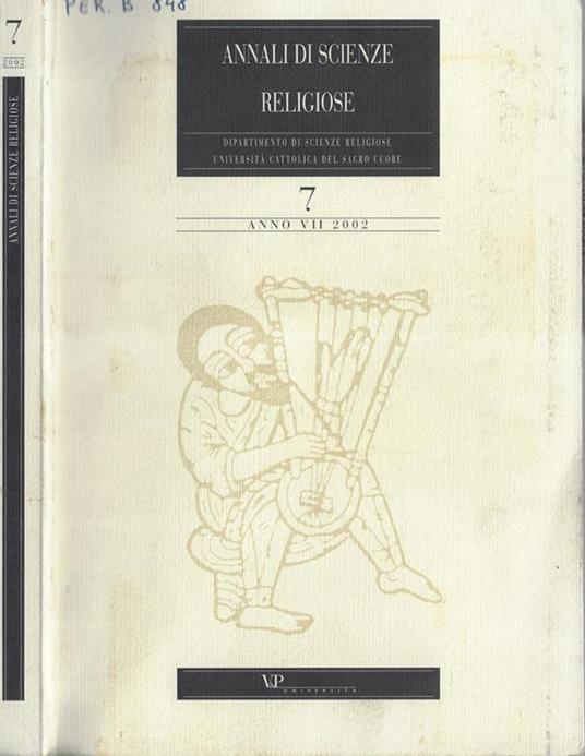 Annali di scienze religiose anno VII 2002 - copertina