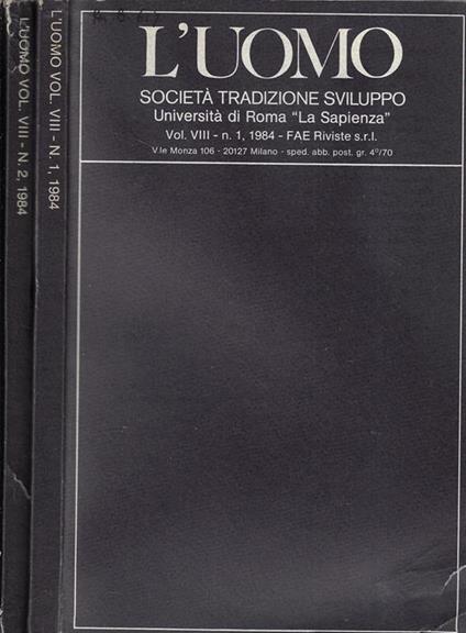 L' uomo Vol. VIII N. 1, 2 1984 - copertina