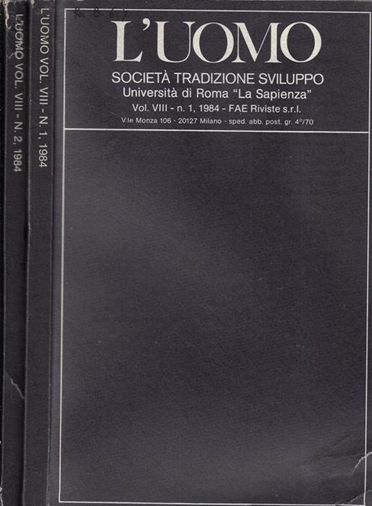 L' uomo Vol. VIII N. 1, 2 1984 - copertina