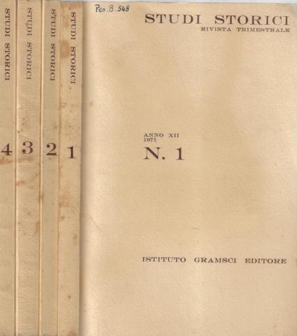 Studi storici anno XII 1971 N. 1, 2, 3-4 - copertina