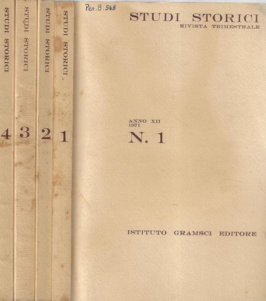 Studi storici anno XII 1971 N. 1, 2, 3-4 - copertina
