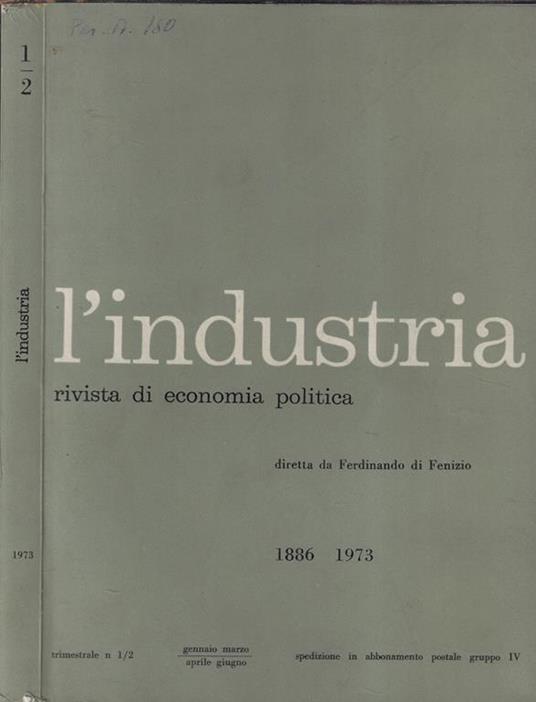 L' industria anno 1973 N. 1/2 - copertina
