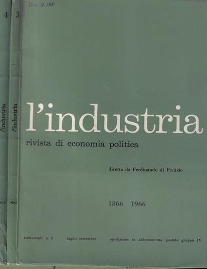 L' industria anno 1966 N. 3, 4 - copertina