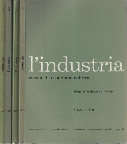 L' industria anno 1970 N. 1, 2, 3, 4 - copertina