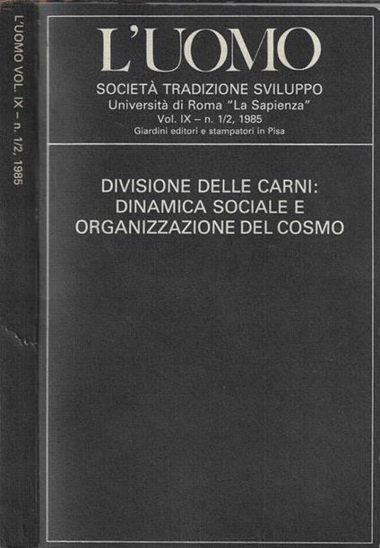 L' uomo Vol. IX N. 1-2 1985 - copertina