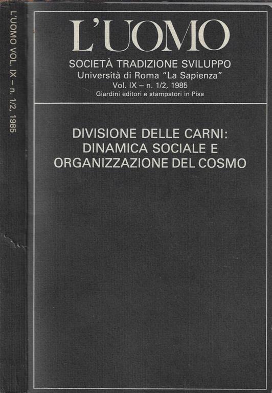 L' uomo Vol. IX N. 1-2 1985 - copertina