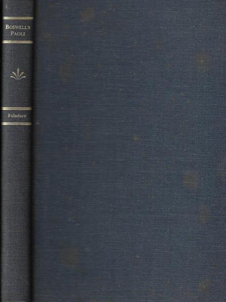 Transactions of the Connecticut Academy of Arts and Sciences. Boswell's Paoli - copertina