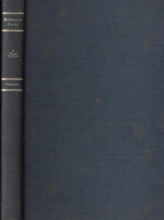 Transactions of the Connecticut Academy of Arts and Sciences. Boswell's Paoli - copertina